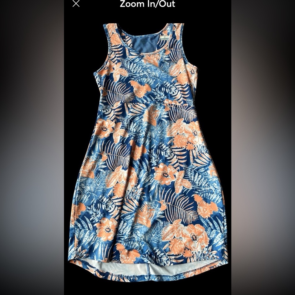 Columbia Blue and Orange Floral Mini Dress